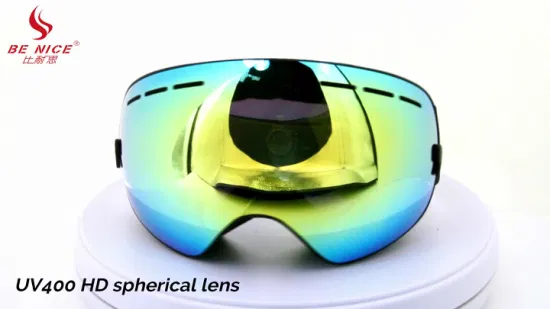 Occhiali da sci con lenti PC a doppio strato Benice Snow Goggle Snow 4600 per occhiali da sci personalizzati per bambini con rivestimento a specchio